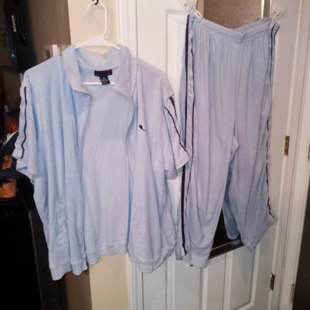 2 Piece 2X Jacket with 3X Capri Plus Lounge Wear